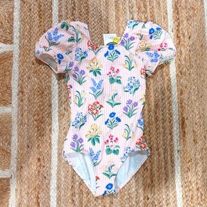 Mini Boden floral bathing suit size 6-7 years